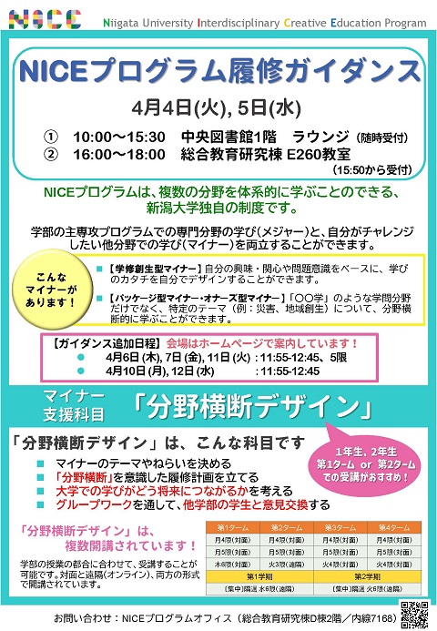 新着情報｜新潟大学・全学分野横断創生プログラム(NICE)